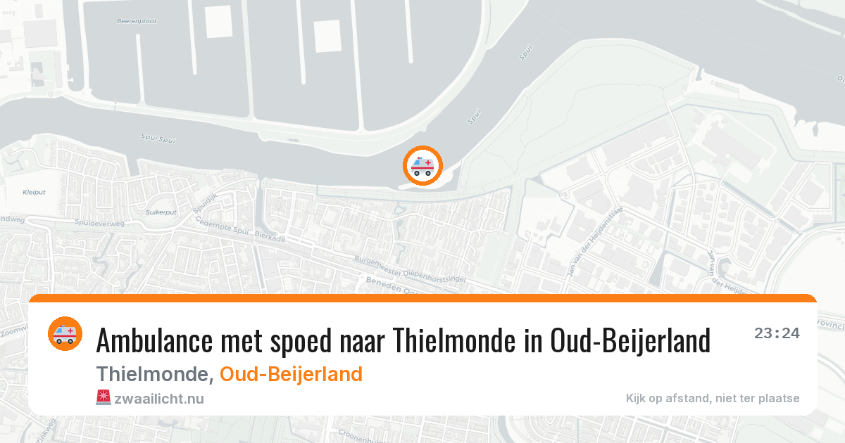 Ambulance met spoed naar Thielmonde in Oud-Beijerland — 19 jan 2026