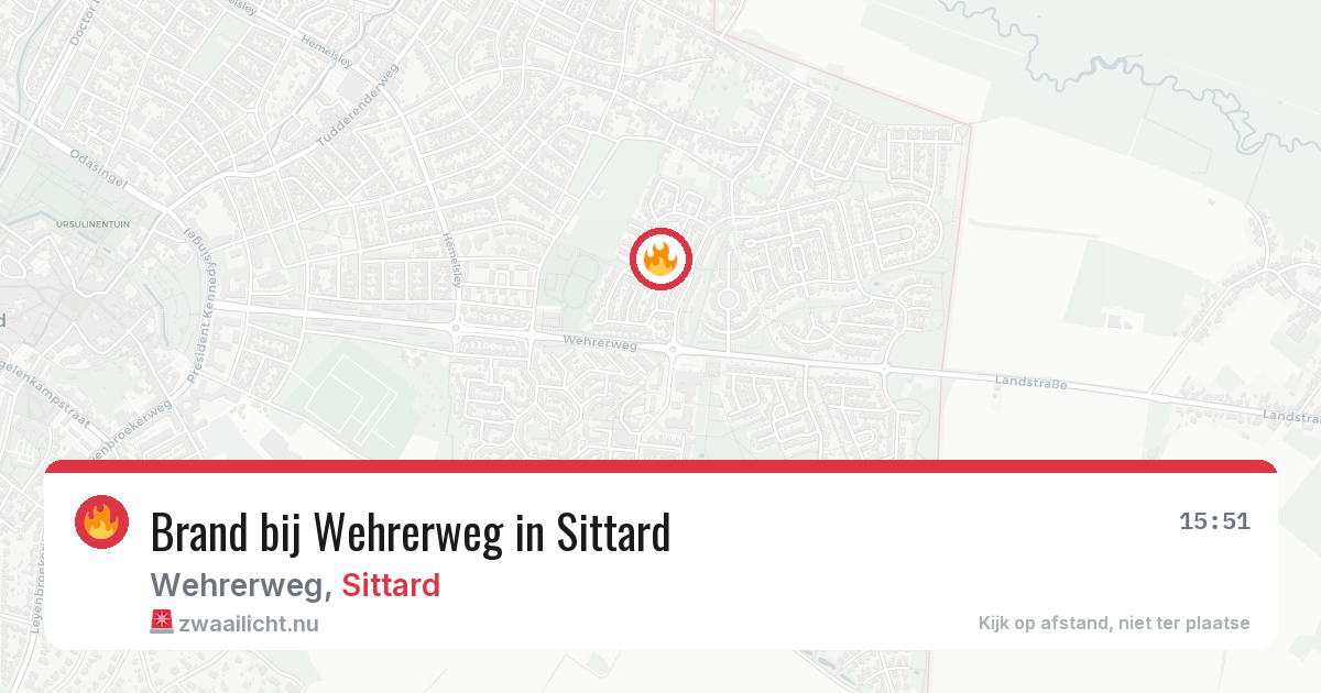 Brand bij Wehrerweg in Sittard — 14 jul 2026