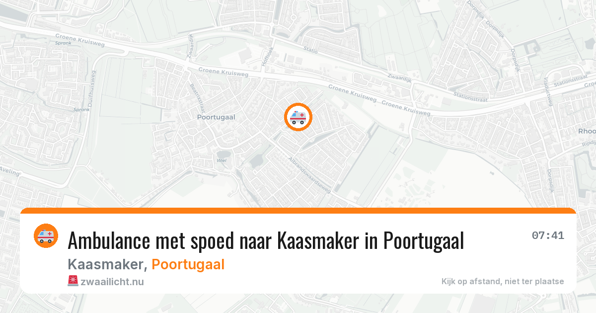 Ambulance met spoed naar Kaasmaker in Poortugaal — 7 jun 2026