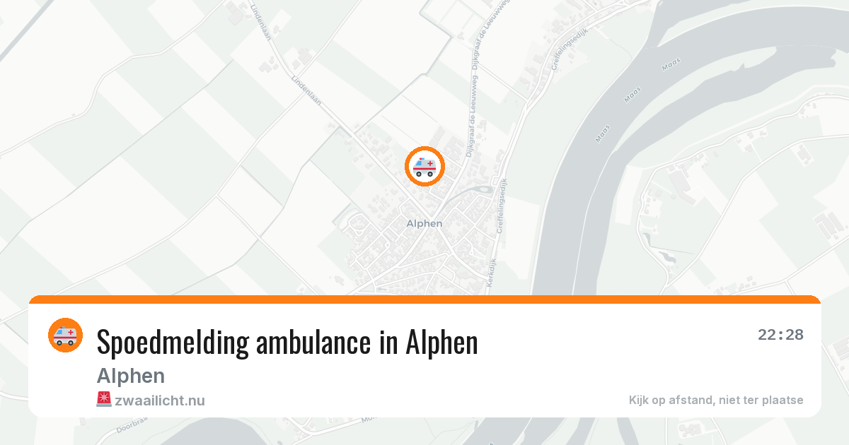 Spoedmelding ambulance in Alphen — 8 apr 2026