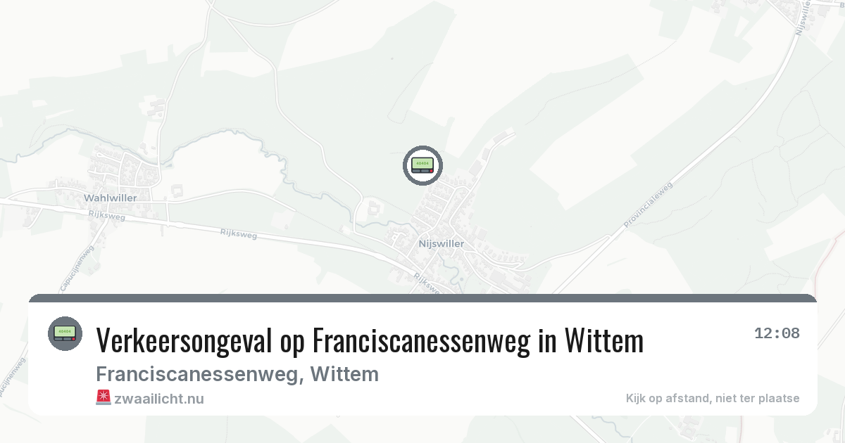 Verkeersongeval op Franciscanessenweg in Wittem — 3 apr 2026
