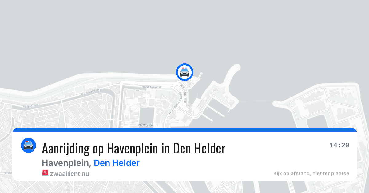 Aanrijding op Havenplein in Den Helder — 23 jul 2026