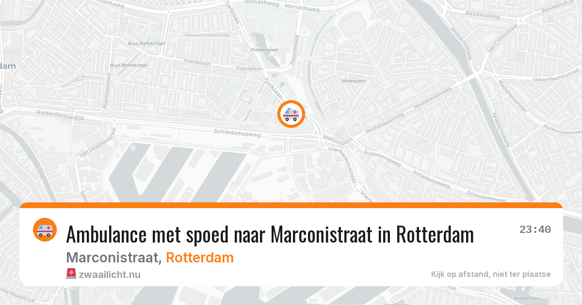 Ambulance met spoed naar Marconistraat in Rotterdam — 25 mrt 2026