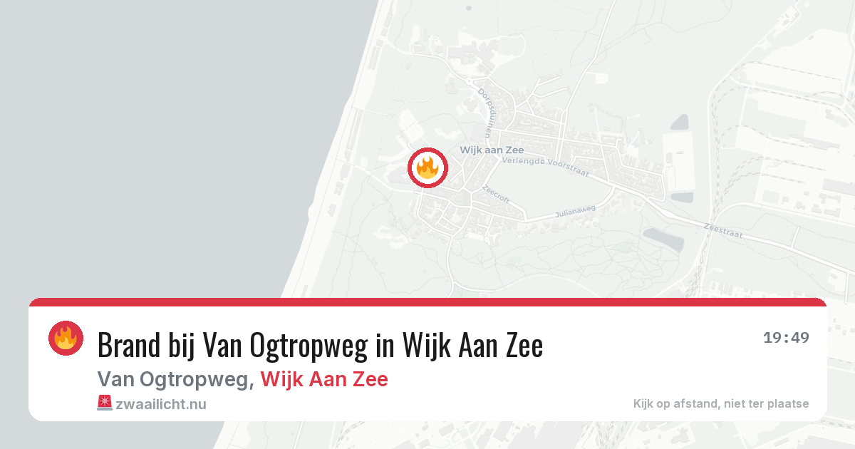 Brand bij Van Ogtropweg in Wijk Aan Zee — 18 jul 2026