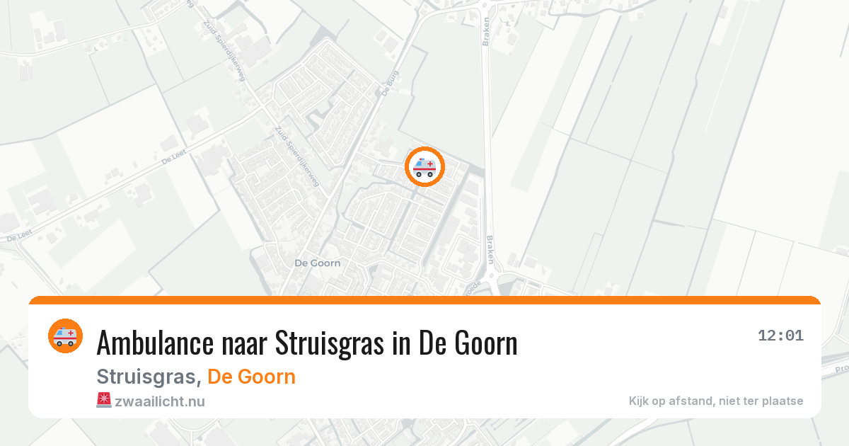 Ambulance naar Struisgras in De Goorn — 21 jul 2026