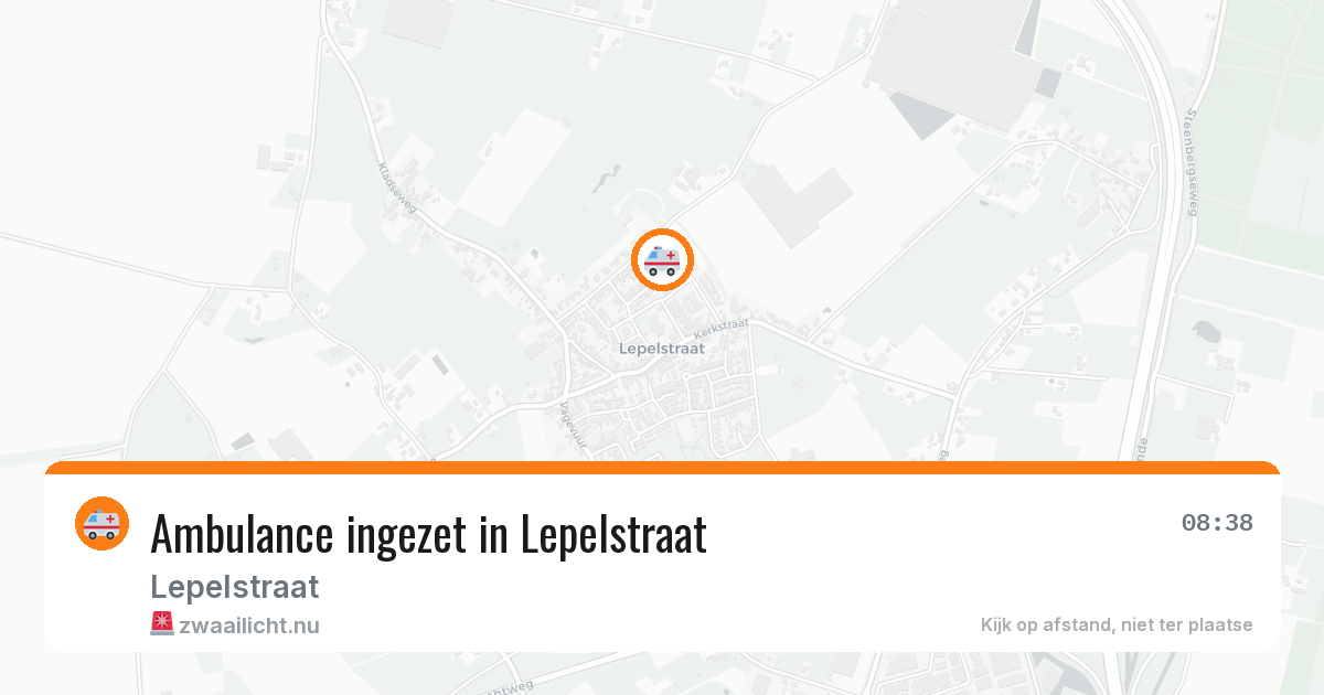 Ambulance ingezet in Lepelstraat — 9 apr 2026