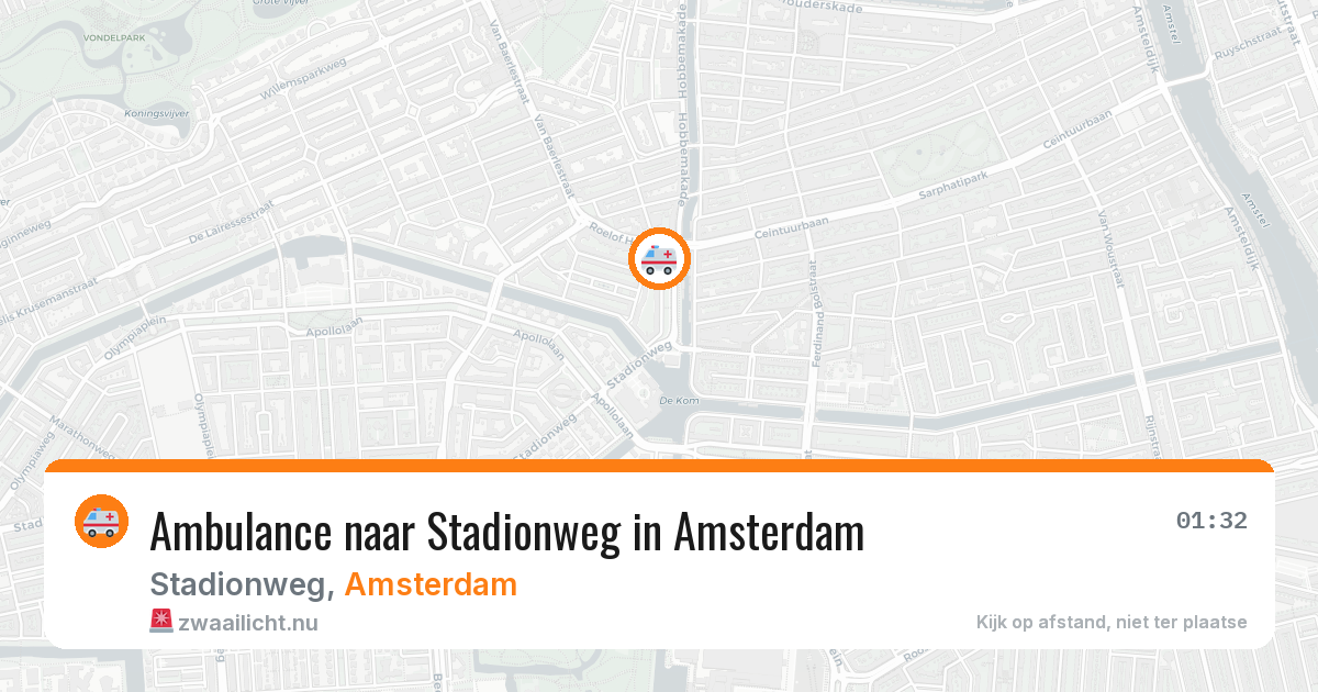 Ambulance naar Stadionweg in Amsterdam — 25 mrt 2026
