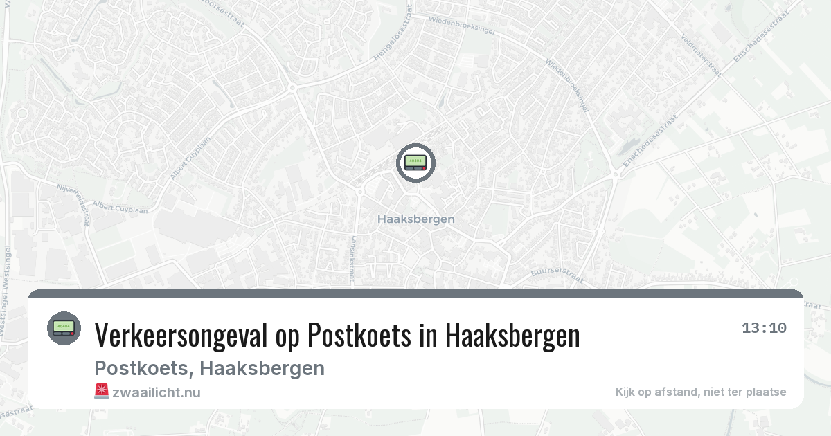 Verkeersongeval op Postkoets in Haaksbergen — 26 jul 2026