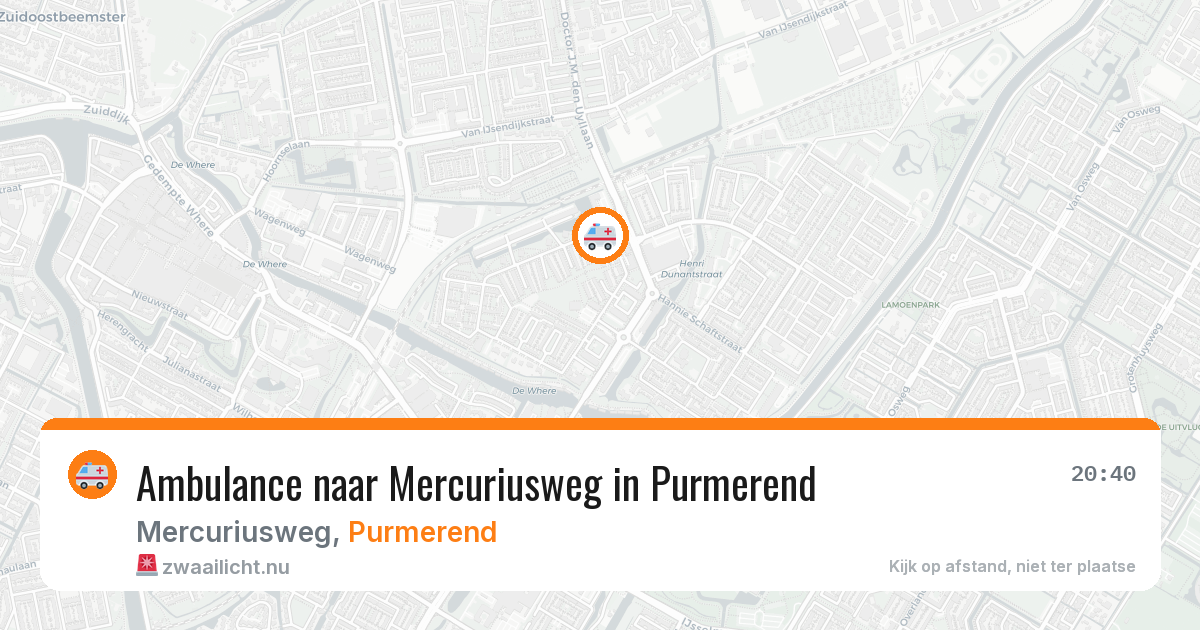 Ambulance naar Mercuriusweg in Purmerend — 6 apr 2026