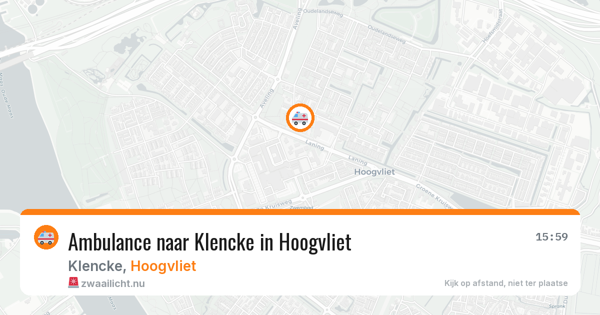 Ambulance naar Klencke in Hoogvliet — 25 mrt 2026