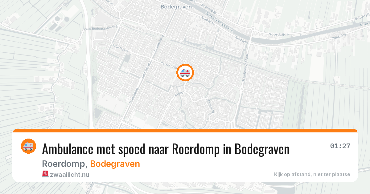 Ambulance met spoed naar Roerdomp in Bodegraven — 17 jul 2026