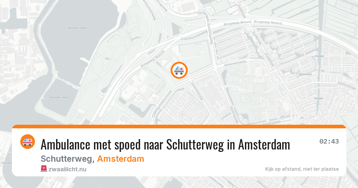 Ambulance met spoed naar Schutterweg in Amsterdam — 18 mei 2026