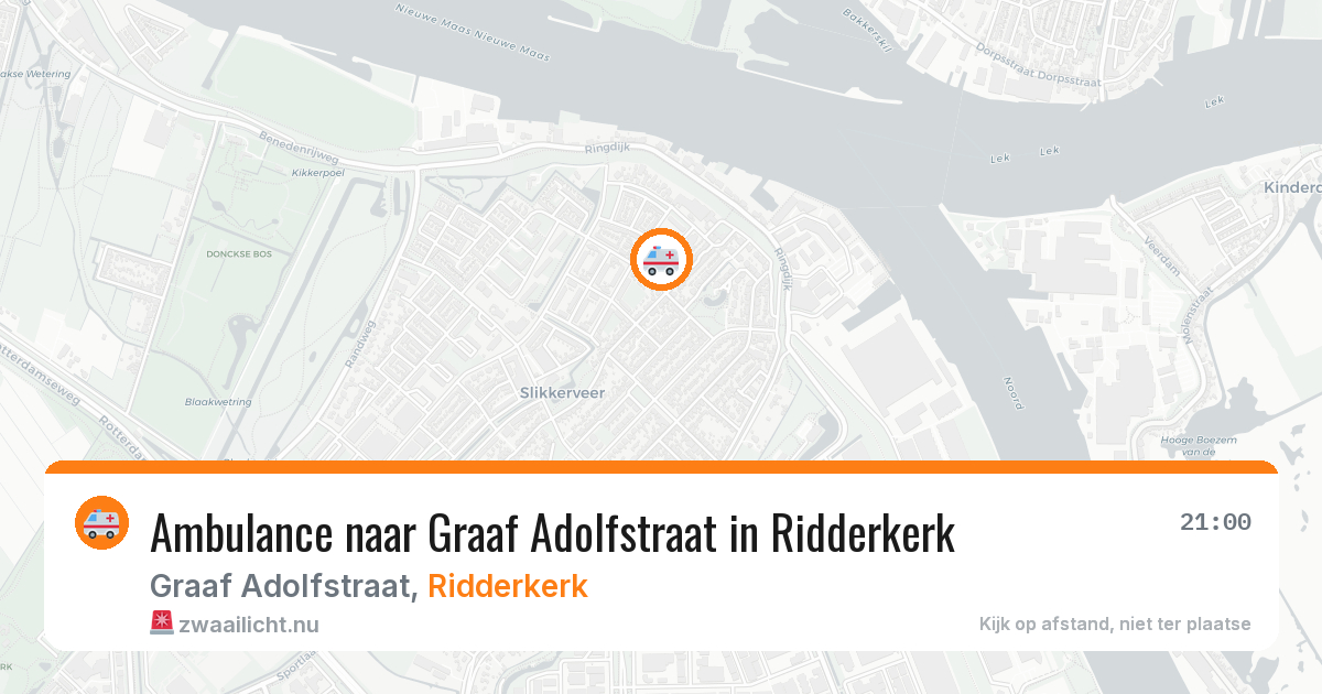 Ambulance naar Graaf Adolfstraat in Ridderkerk — 22 mrt 2026