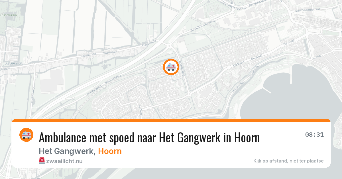 Ambulance met spoed naar Het Gangwerk in Hoorn — 14 jul 2026