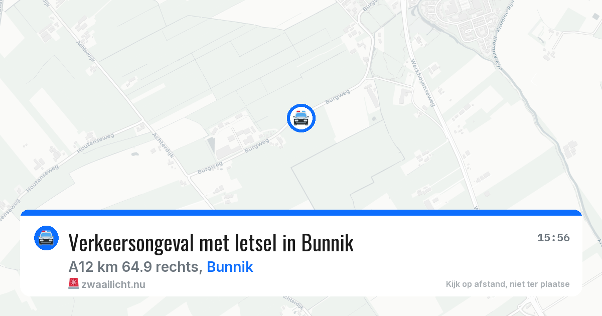 Verkeersongeval met letsel in Bunnik — 11 mei 2026