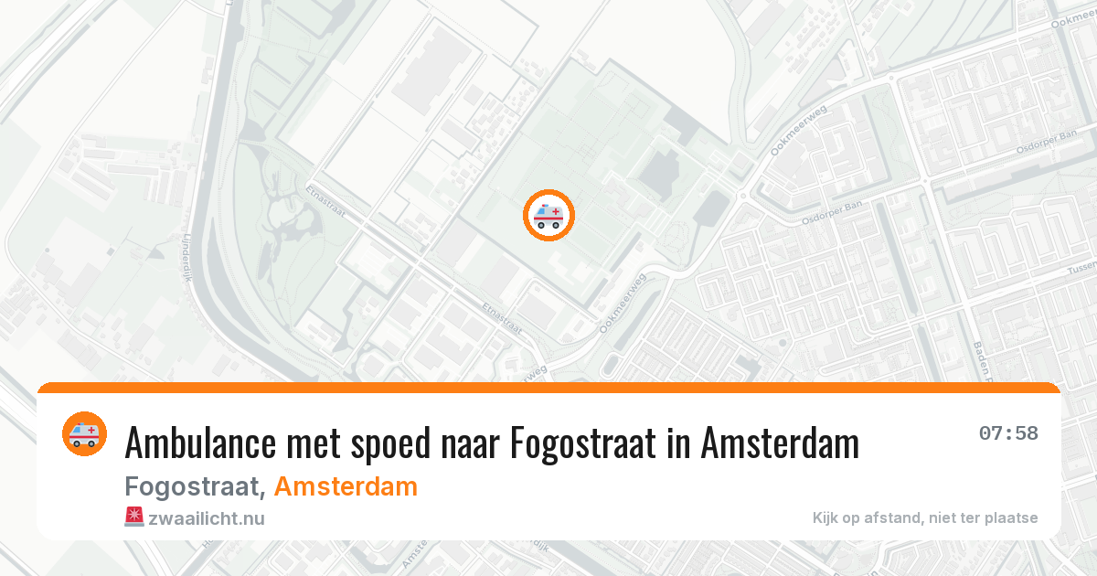 Ambulance met spoed naar Fogostraat in Amsterdam — 15 jul 2026