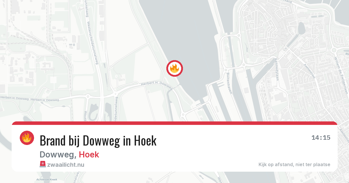 Brand bij Dowweg in Hoek — 27 mei 2026