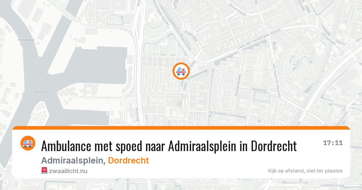 Ambulance met spoed naar Admiraalsplein in Dordrecht — 24 mrt 2026