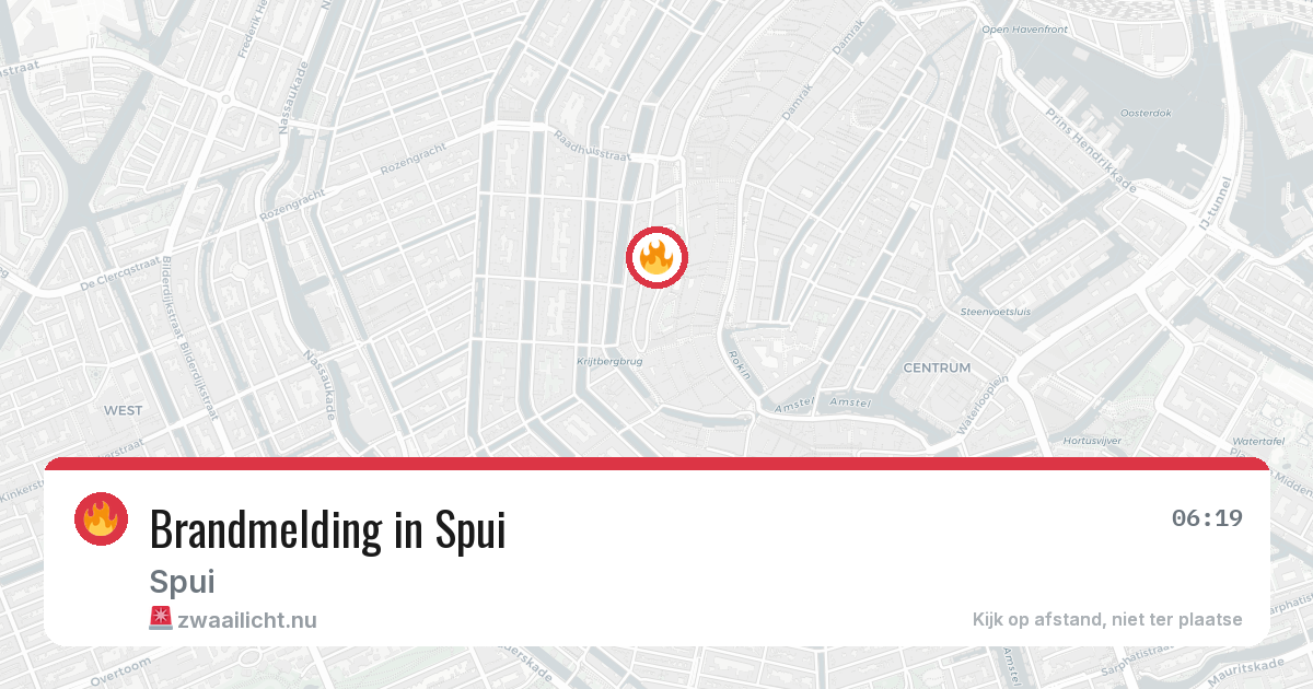 Brandmelding in Spui — 14 mei 2026