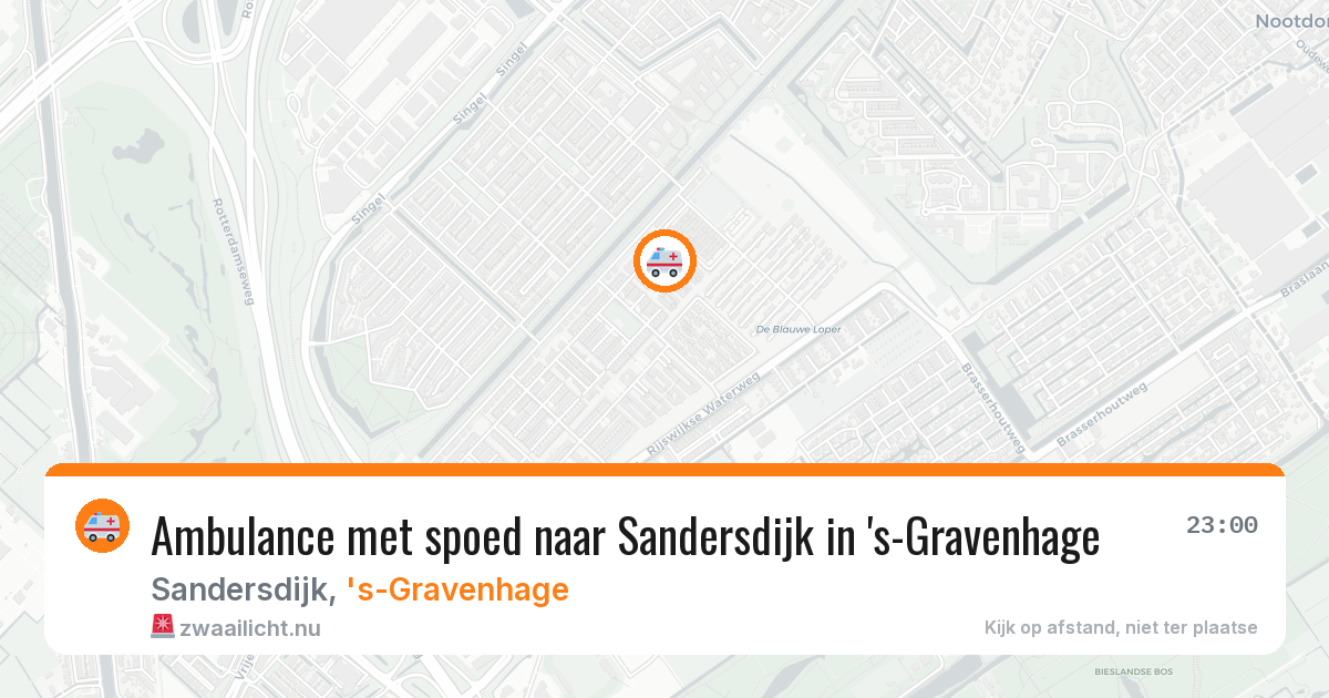 Ambulance met spoed naar Sandersdijk in 's-Gravenhage — 7 mrt 2026