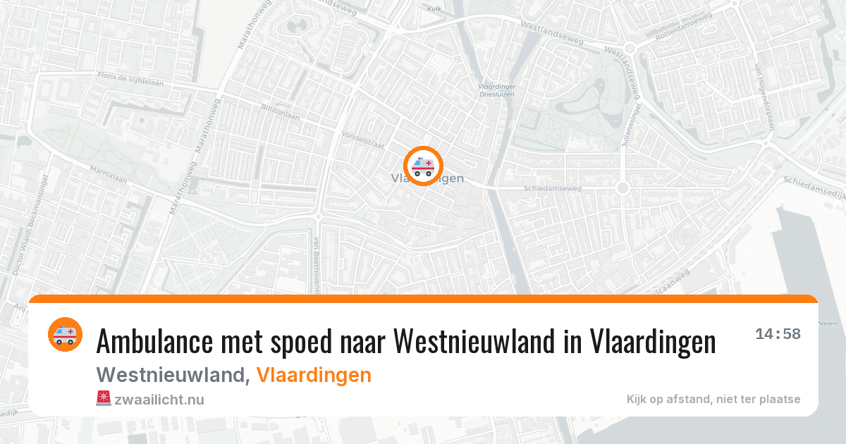 Ambulance met spoed naar Westnieuwland in Vlaardingen — 28 mrt 2026
