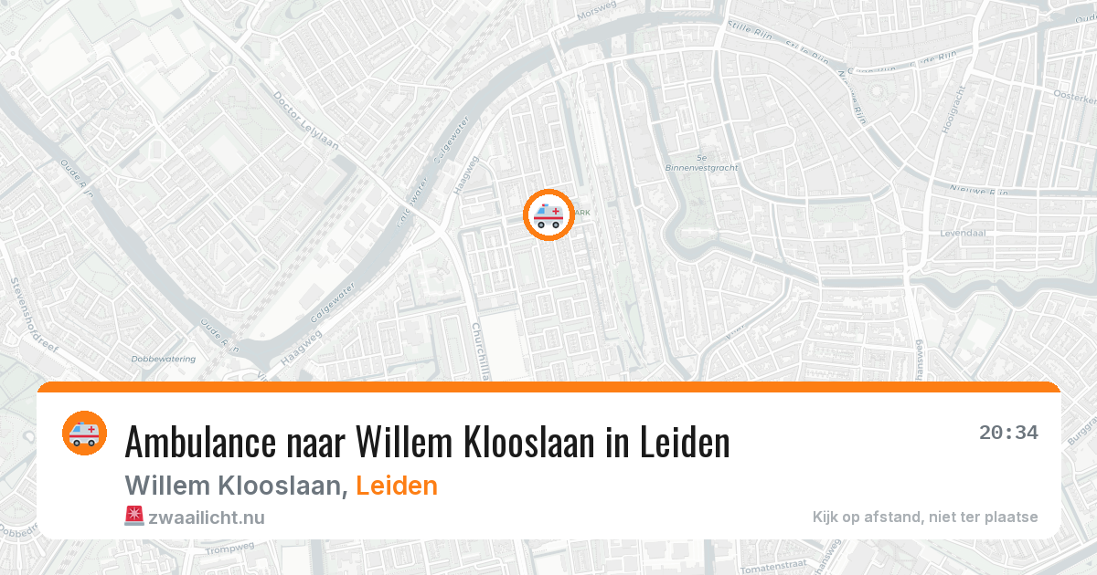 Ambulance naar Willem Klooslaan in Leiden — 18 jul 2026
