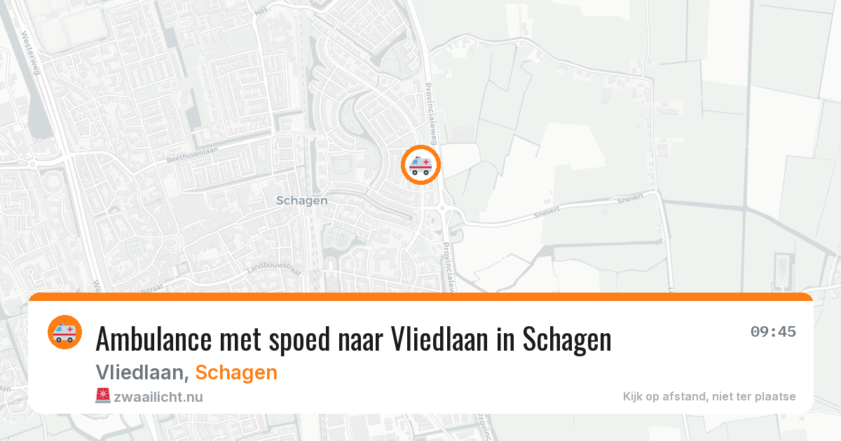 Ambulance met spoed naar Vliedlaan in Schagen — 18 mrt 2026