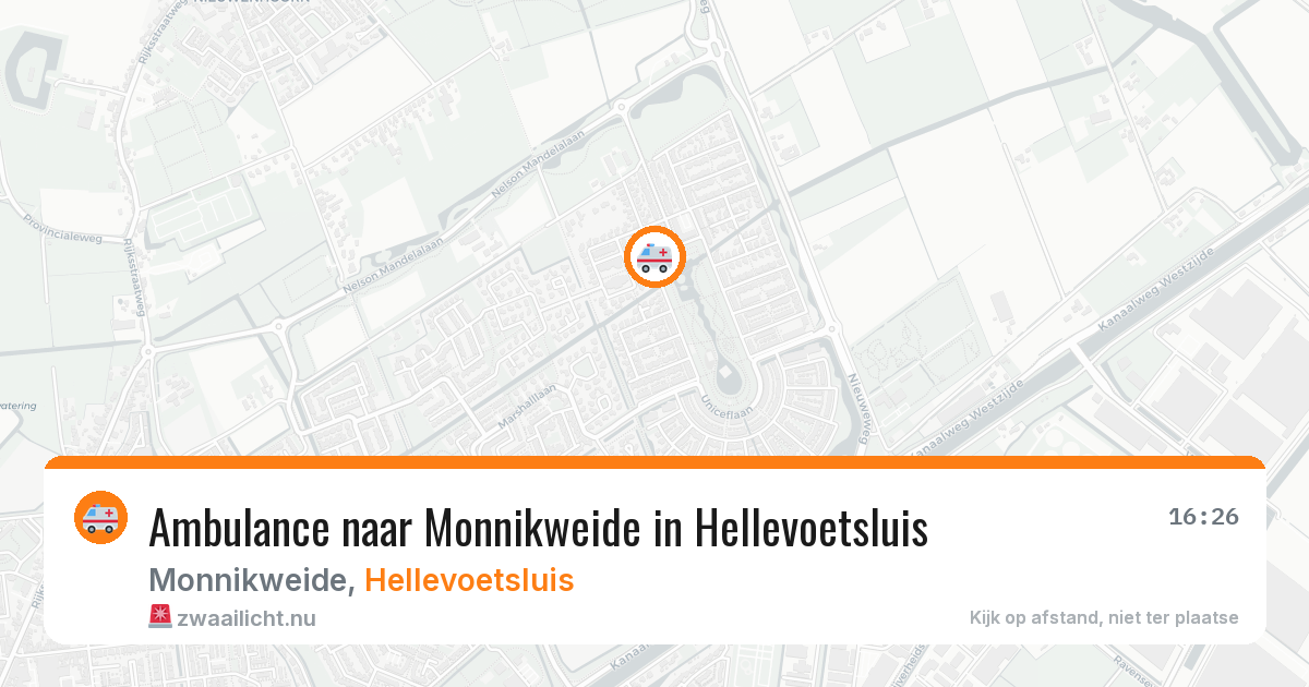 Ambulance naar Monnikweide in Hellevoetsluis — 19 jul 2026