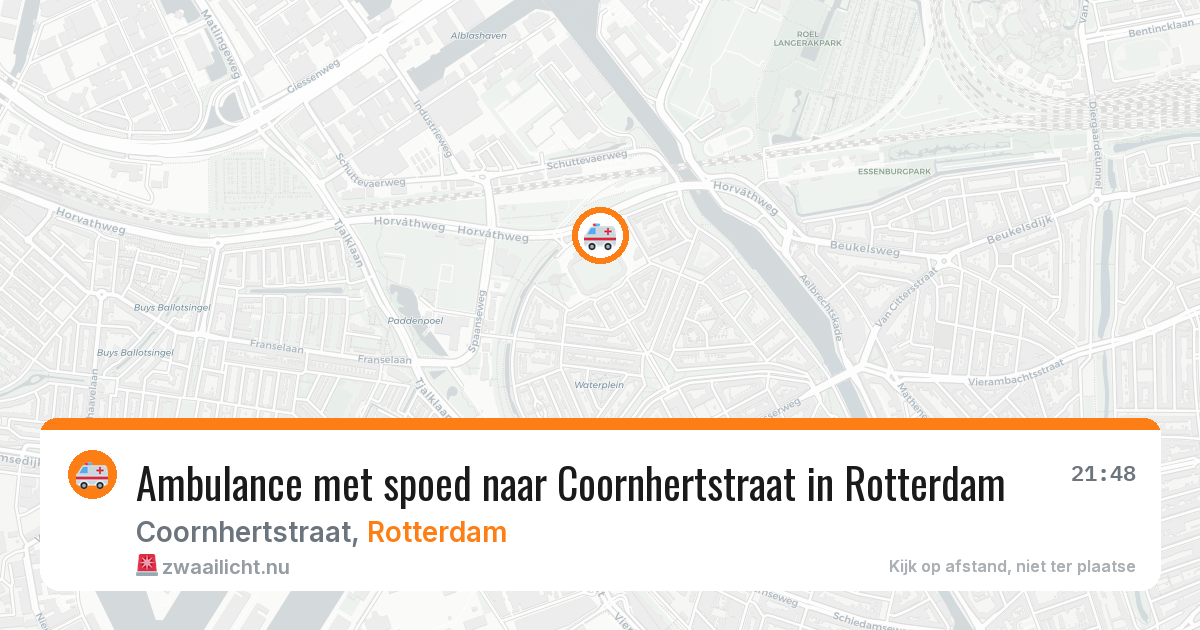 Ambulance met spoed naar Coornhertstraat in Rotterdam — 28 mei 2026