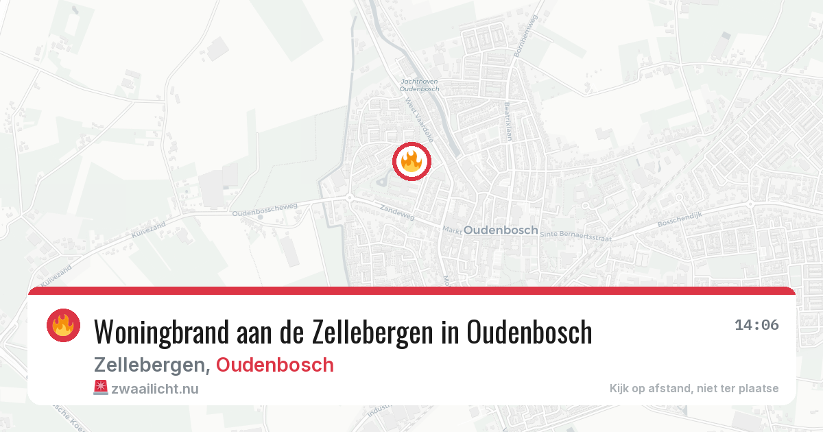 Woningbrand aan de Zellebergen in Oudenbosch — 12 jul 2026