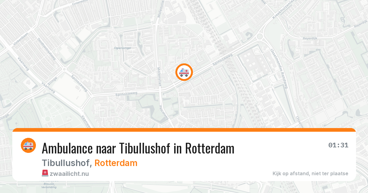 Ambulance naar Tibullushof in Rotterdam — 29 mrt 2026