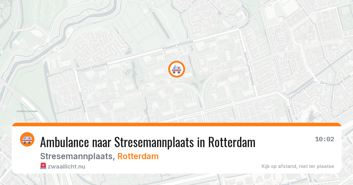 Ambulance naar Stresemannplaats in Rotterdam — 28 mei 2026