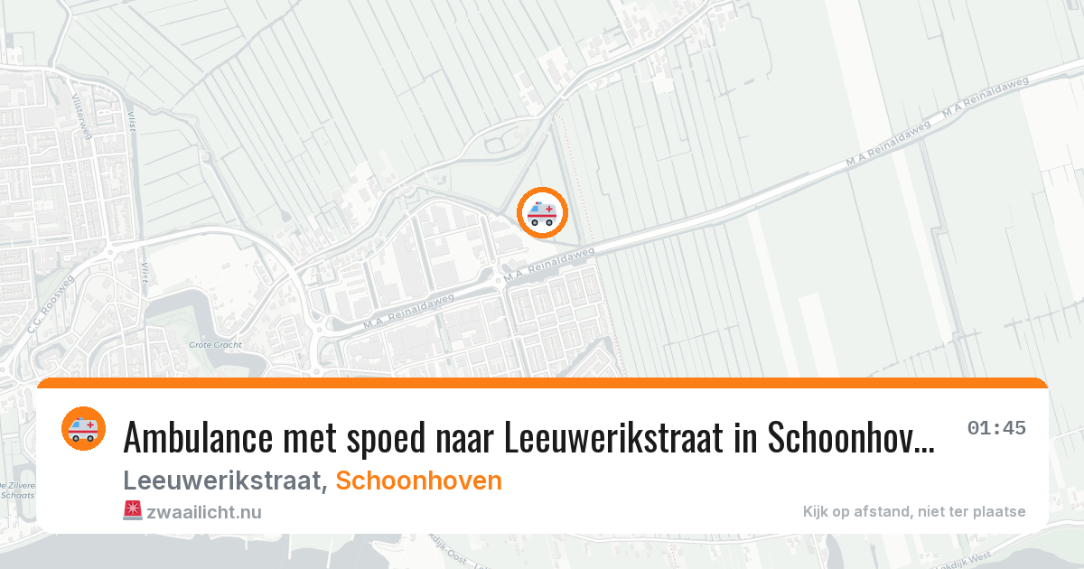 Ambulance met spoed naar Leeuwerikstraat in Schoonhoven — 30 mei 2026