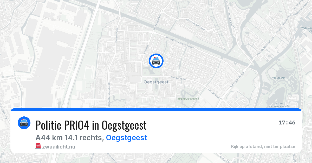 Politie PRIO4 in Oegstgeest — 6 mei 2026 | 🚨 Zwaailicht.nu