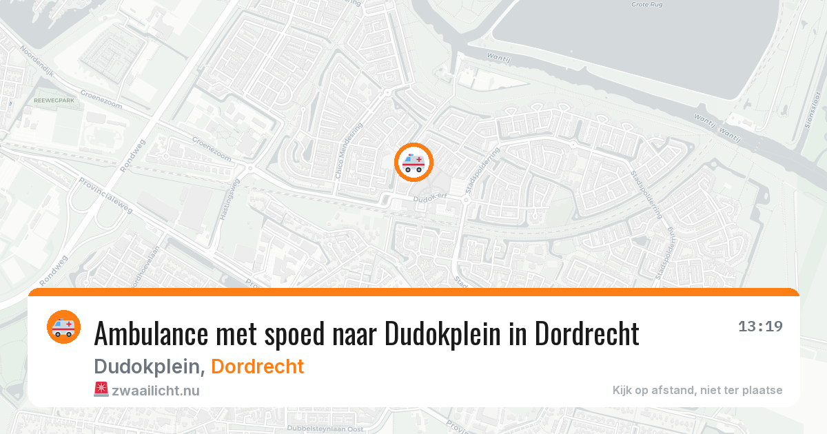 Ambulance met spoed naar Dudokplein in Dordrecht — 15 jul 2026