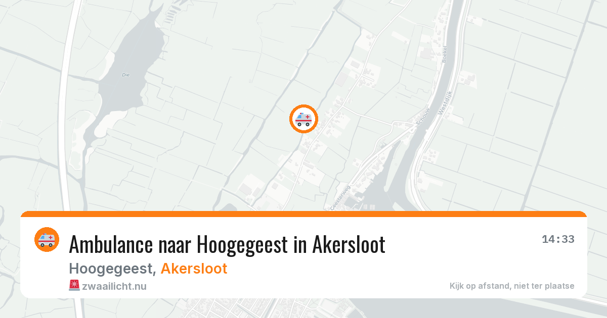 Ambulance naar Hoogegeest in Akersloot — 23 mei 2026