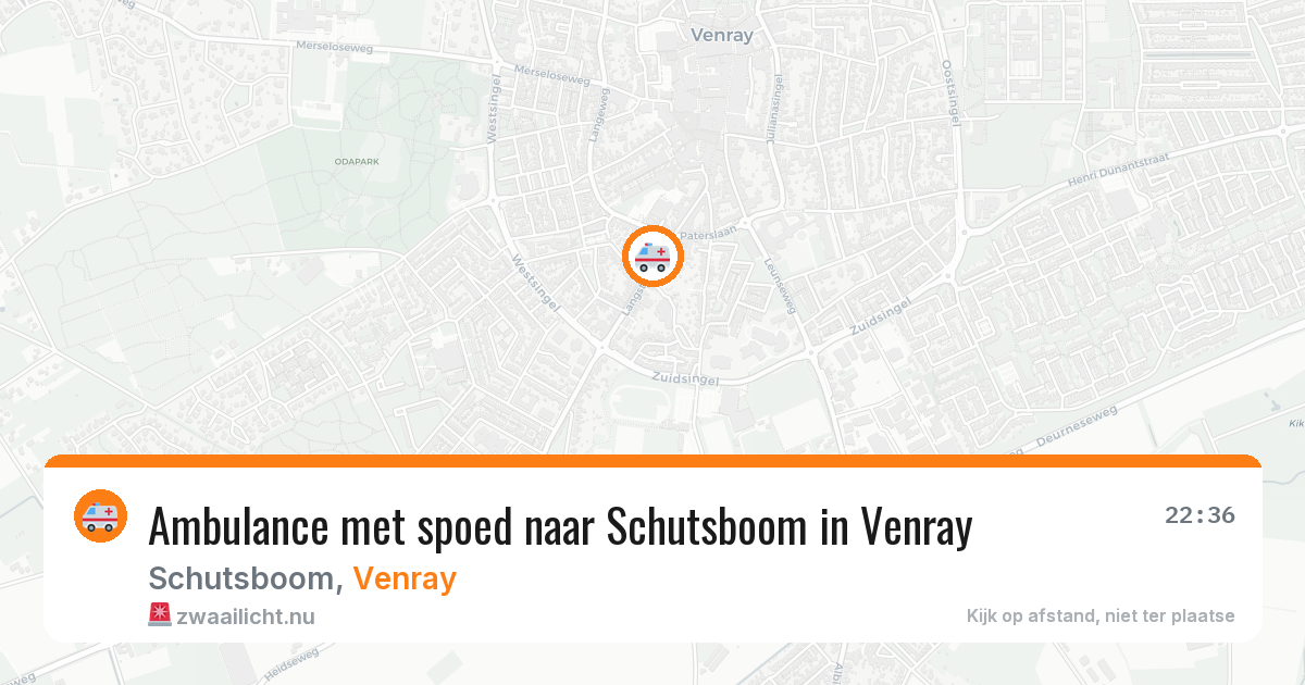 Ambulance met spoed naar Schutsboom in Venray — 21 mei 2026