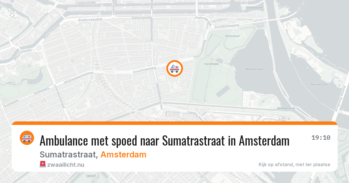 Ambulance met spoed naar Sumatrastraat in Amsterdam — 25 mrt 2026