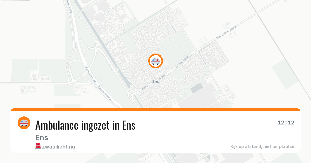 Ambulance ingezet in Ens — 15 jul 2026