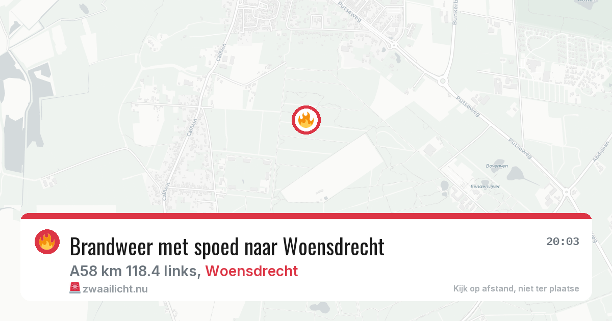 Brandweer met spoed naar Woensdrecht — 31 jan 2026 | 🚨 Zwaailicht.nu