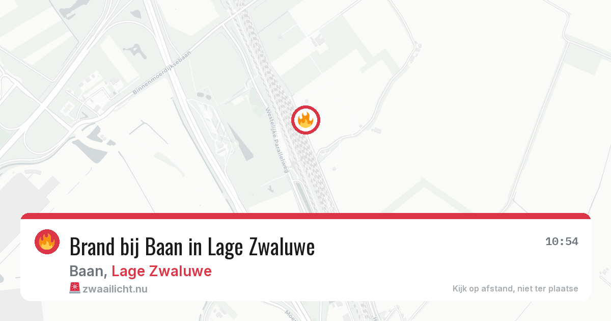 Brand bij Baan in Lage Zwaluwe — 22 jul 2026