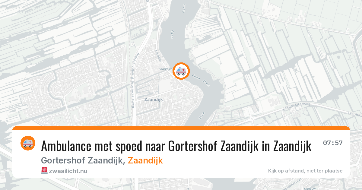 Ambulance met spoed naar Gortershof Zaandijk in Zaandijk — 16 mei 2026
