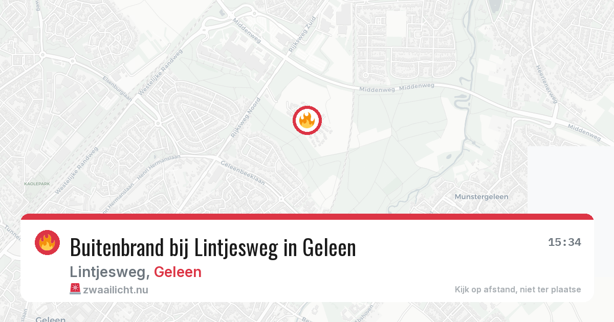 Buitenbrand bij Lintjesweg in Geleen — 10 jul 2026