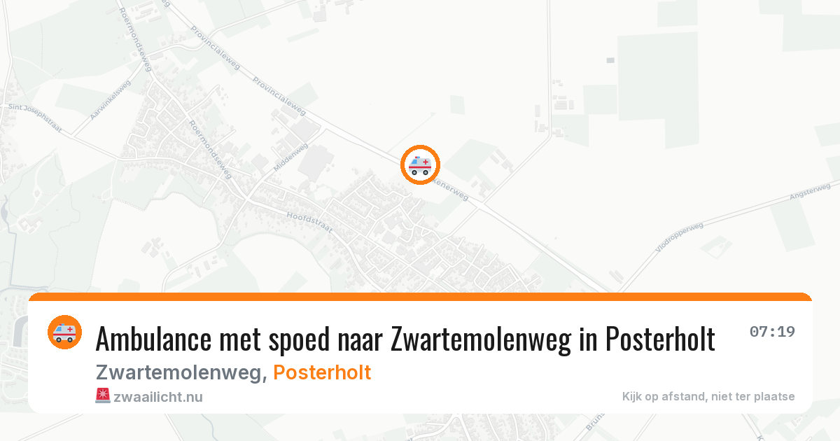 Ambulance met spoed naar Zwartemolenweg in Posterholt — 29 jun 2026