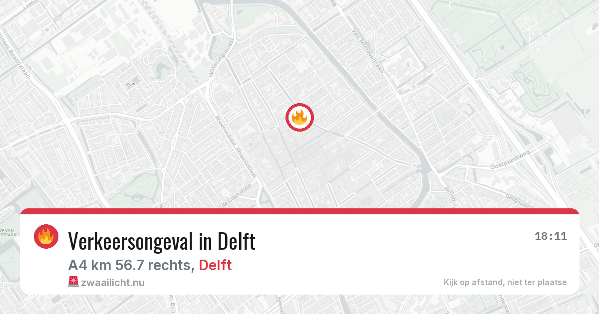 Verkeersongeval in Delft — 11 mei 2026