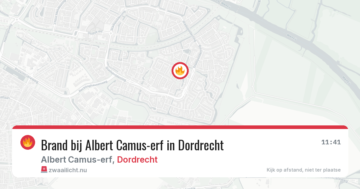 Brand bij Albert Camus-erf in Dordrecht — 1 jun 2026