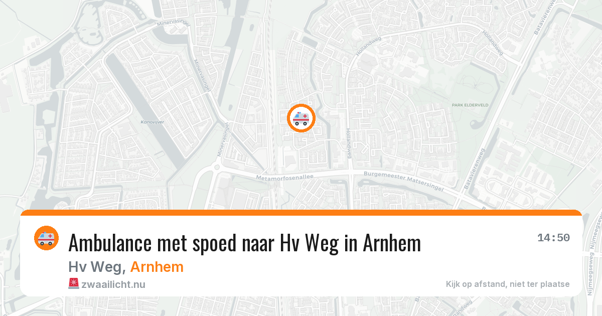 Ambulance met spoed naar Hv Weg in Arnhem — 10 jul 2026