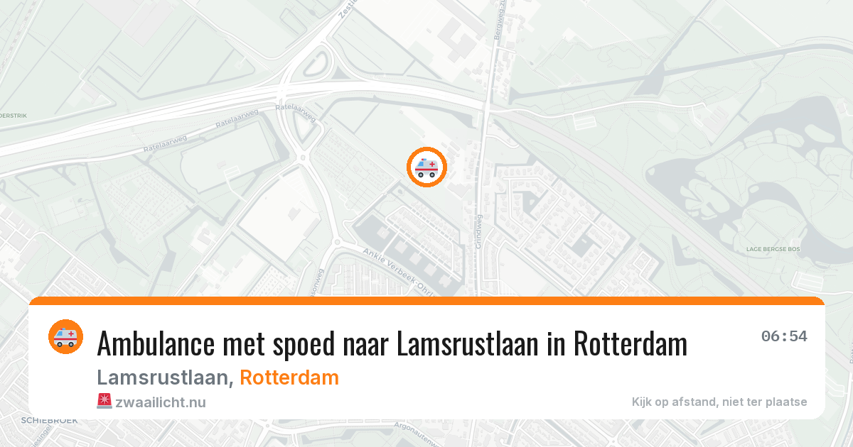 Ambulance met spoed naar Lamsrustlaan in Rotterdam — 20 mrt 2026