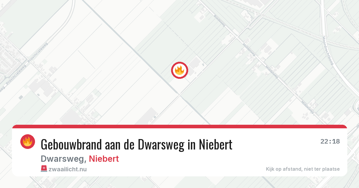 Gebouwbrand aan de Dwarsweg in Niebert — 30 mei 2026