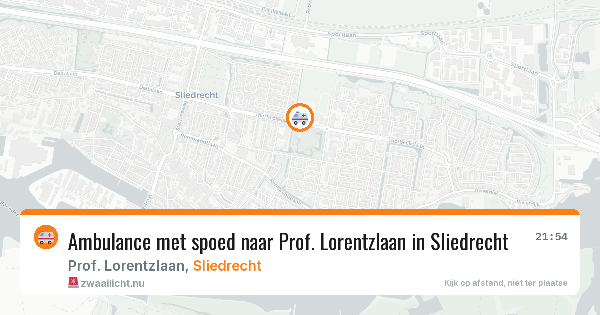Ambulance met spoed naar Prof. Lorentzlaan in Sliedrecht — 16 jan 2026